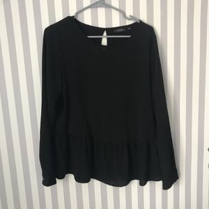 Apt. 9 Black Peplum Blouse